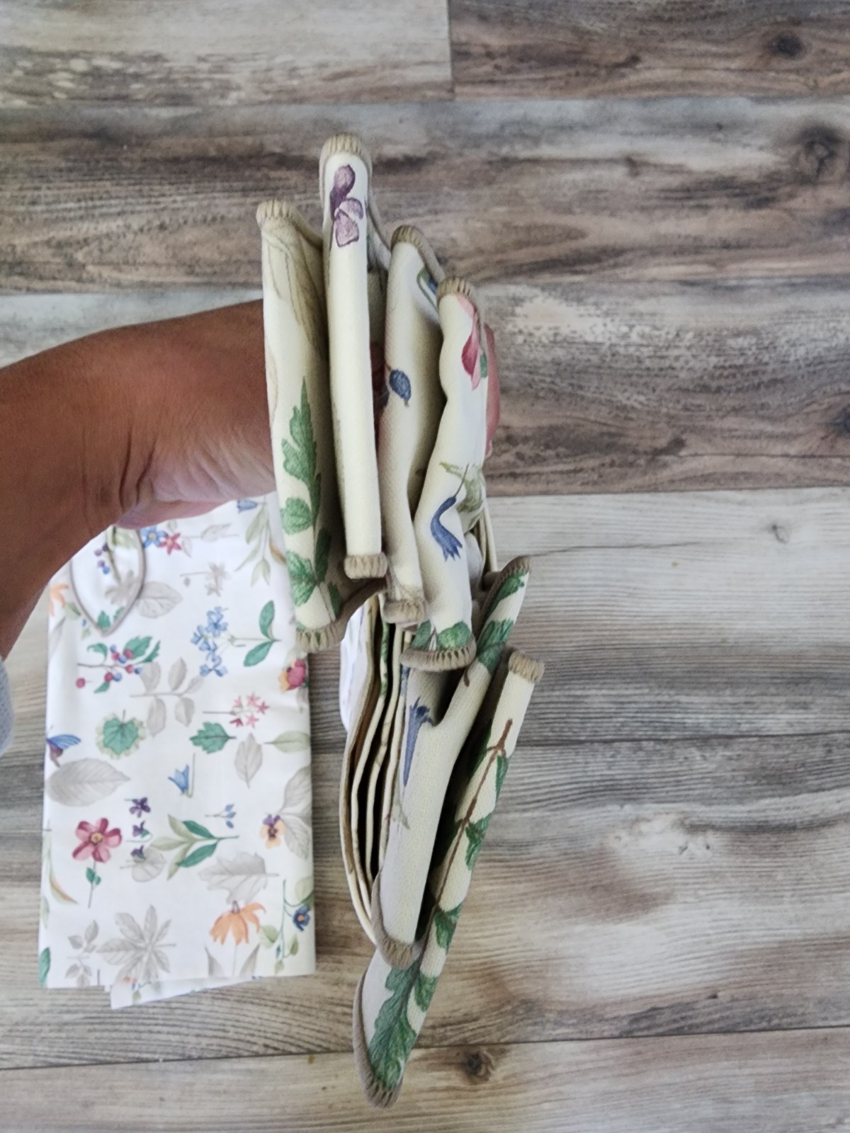 Longaberger Valance Tab Tie Botanical Fields | 53.5″ x 13.5″ | Set 2 | 2445735