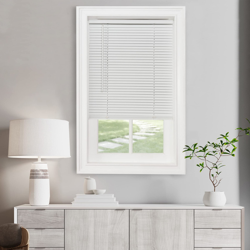 Cordless Light Filtering Mini Blind – 33 Inch Width 72 Inch Length 1 Slat Size