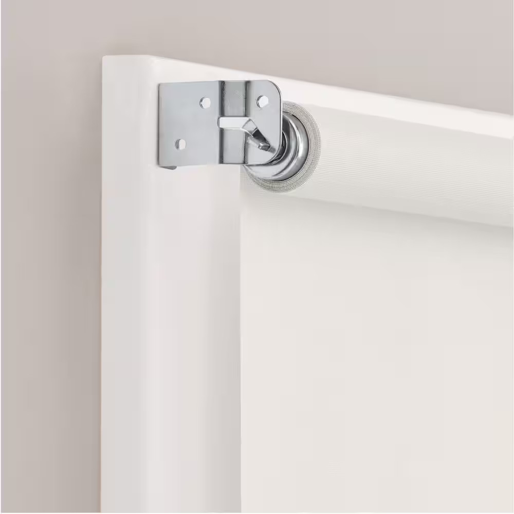 Cut to Size White Cordless Light Filtering Fabric Roller Window Shade 28 In. W X