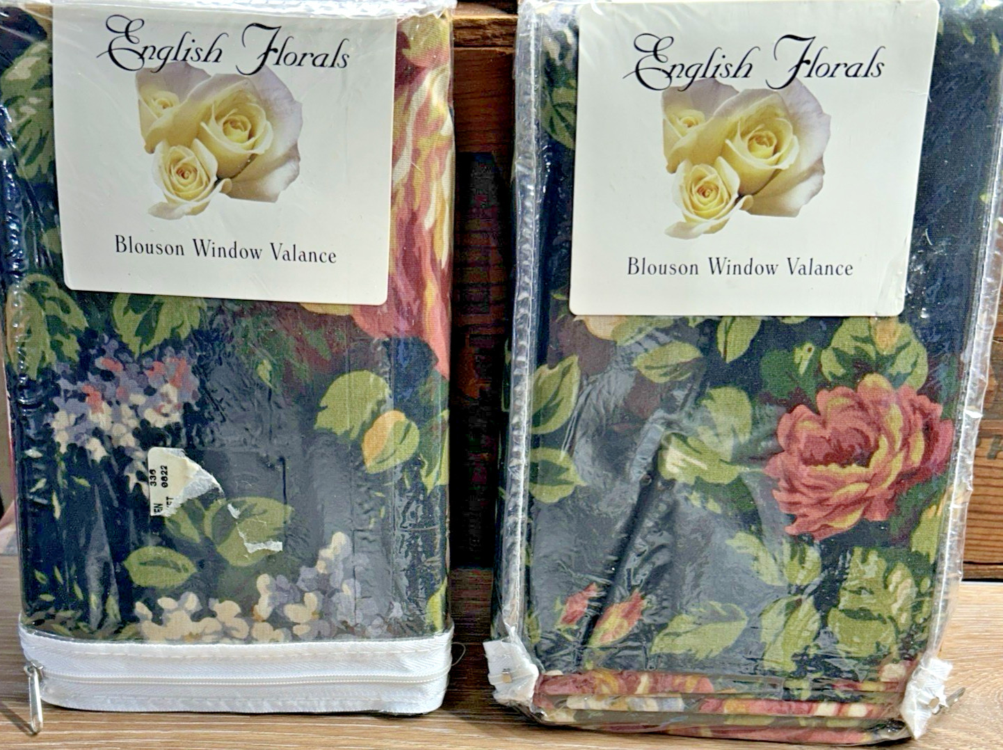 2 NOS Target Floral Blouson Window Valances 84×15” Set Vintage 2000s Made USA