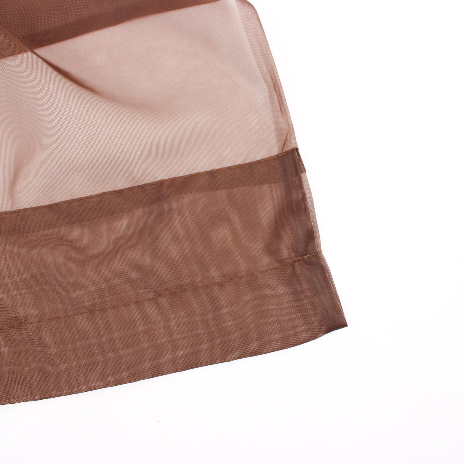 Unbranded Solid Chestnut Brown Color Sheer Curtains Simple 58″ x 82″