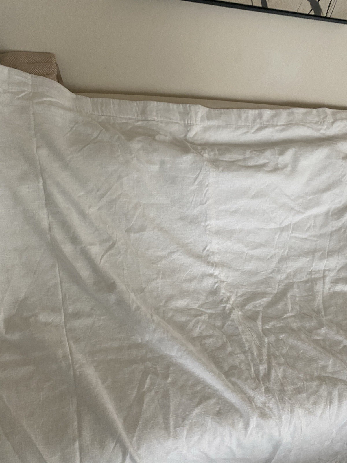 Pottery Barn Emery Linen Curtain~White~ 100″ W x 84″ L~ LF
