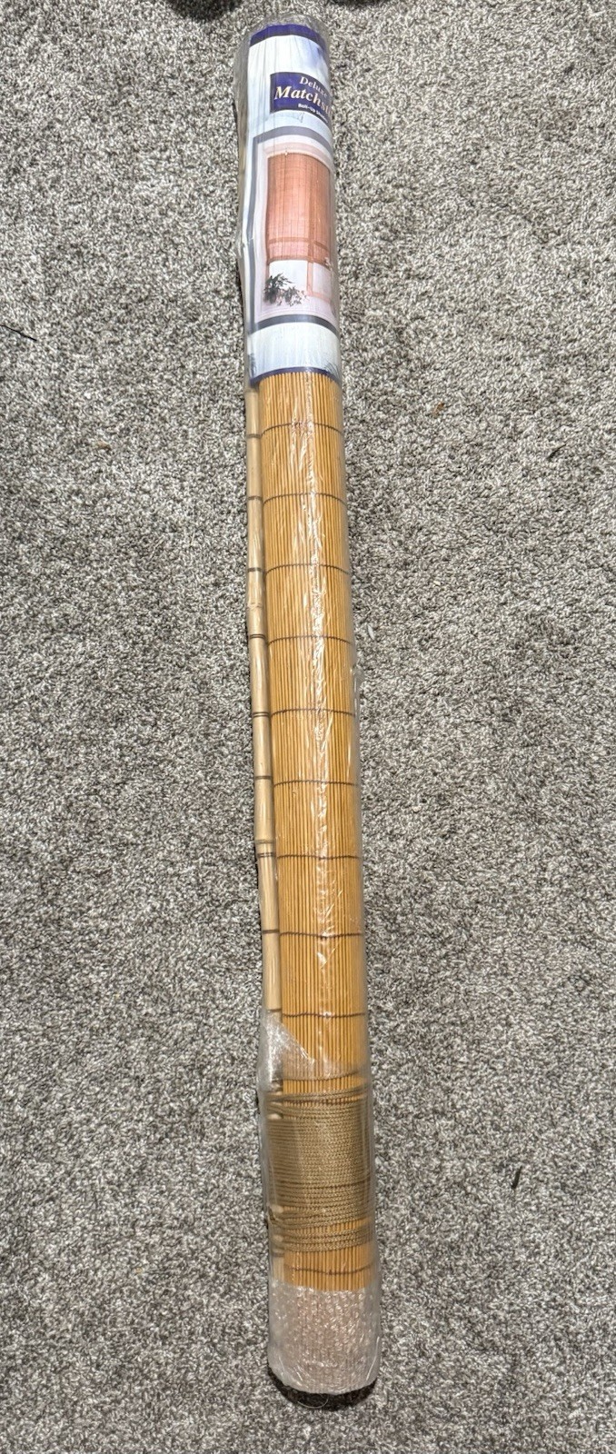 Deluxe Matchstick Bamboo Pull Cord Roll Up Shades – Oak- 48in X 72in – BRAND NEW