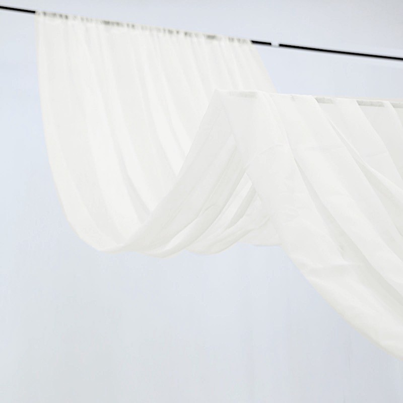 Ivory 10 x 40 ft Professional Sheer CEILING CURTAIN Drapes Party Decorations