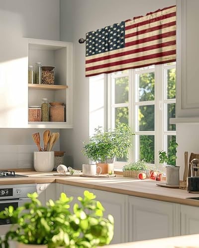 Window Valance Independence Day 54″W x 18″L (Pack of 1) National Flagbkr2026
