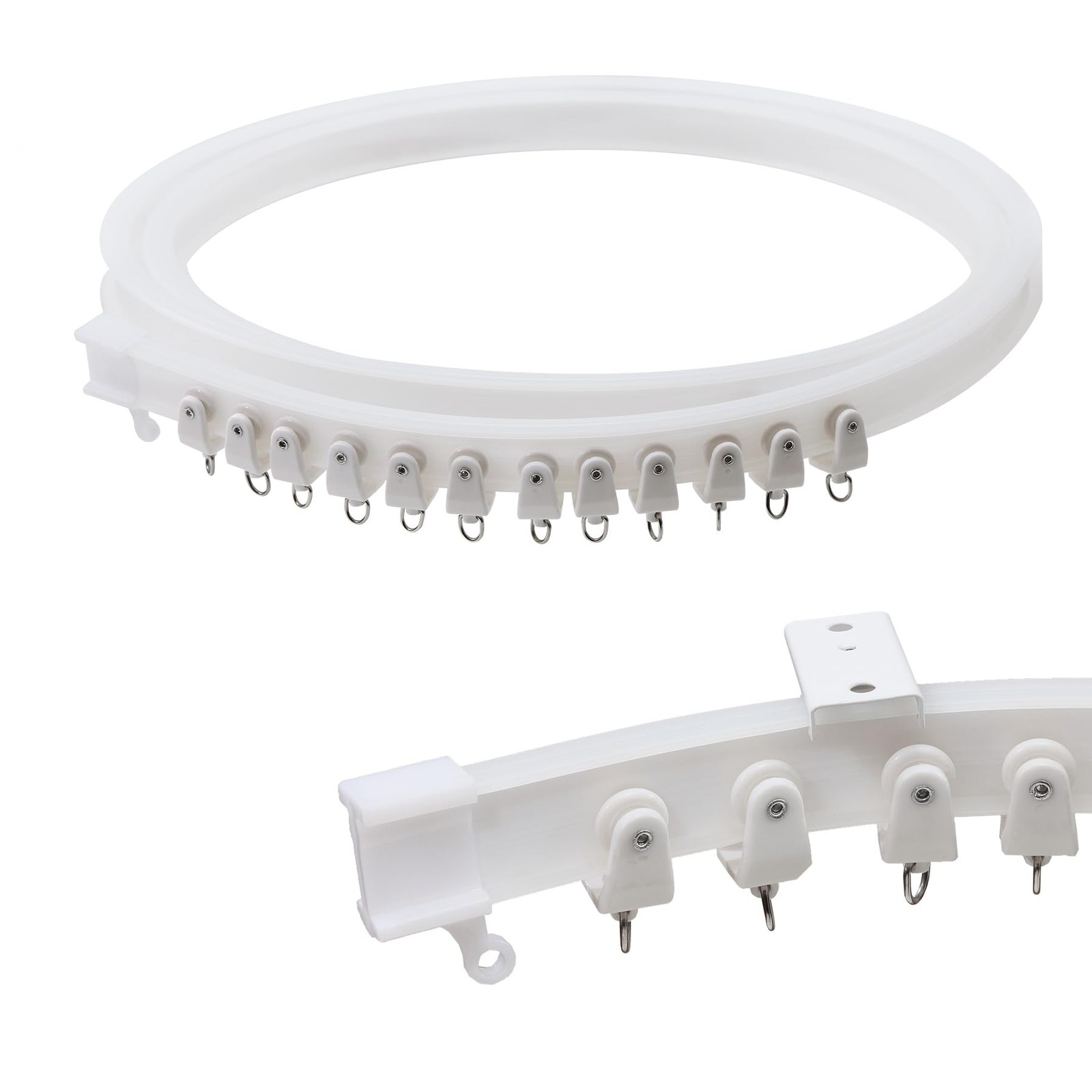 9.8 ft Ceiling Mounted Curtain Track Kit, Flexible Room Divider Rail for RV, …