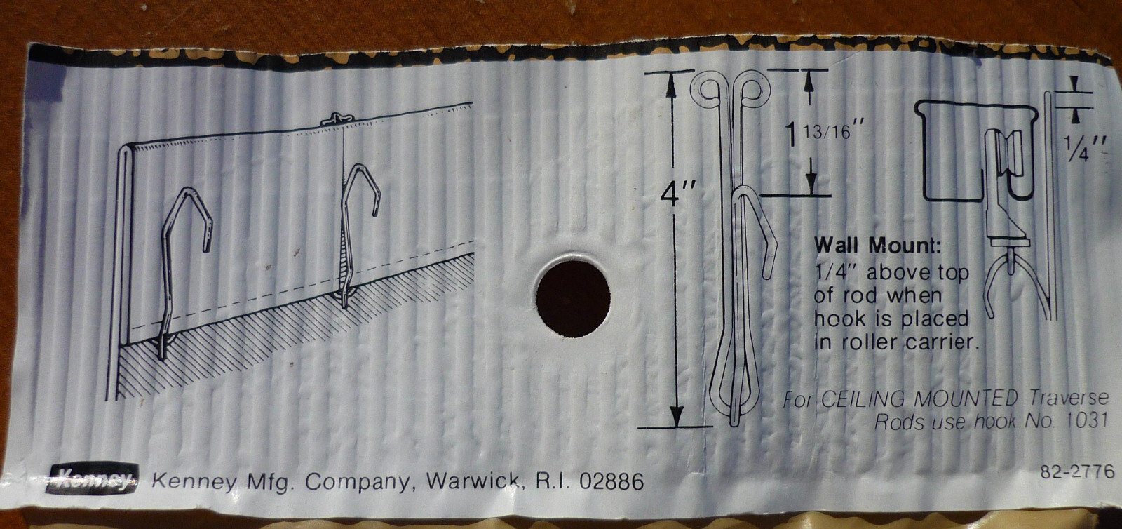 (14) Vintage Kenney 4″ Slip On Steel Drapery Curtain Hooks 1-13/16″ Drop Length