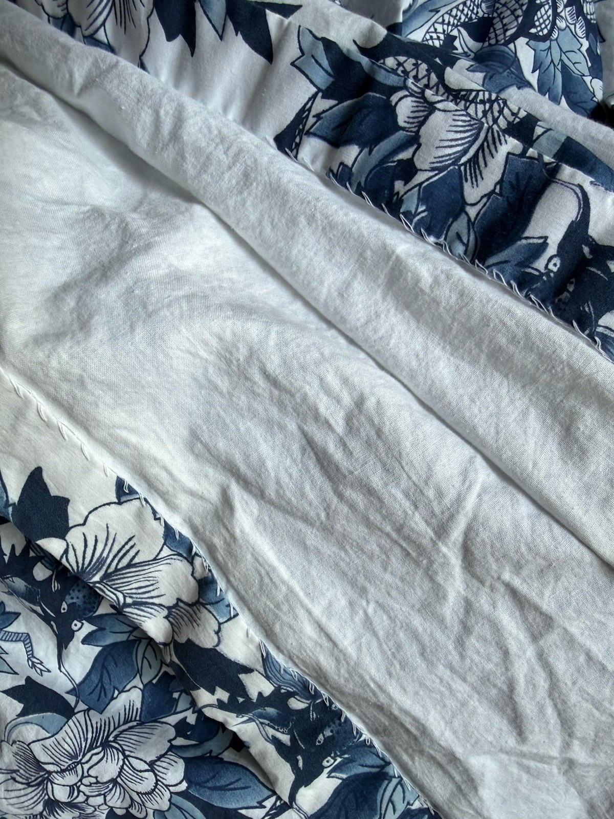 RARE Single CUSTOM Ralph Lauren *NANKING CURTAIN PANEL Blue White Rod Pocket