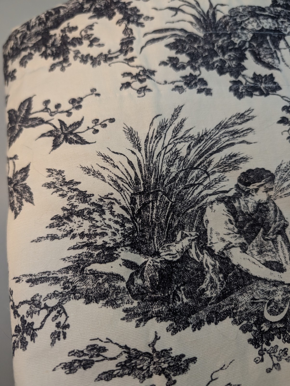 Country Life Blue White Toile Curtain Panels 49”x 64”