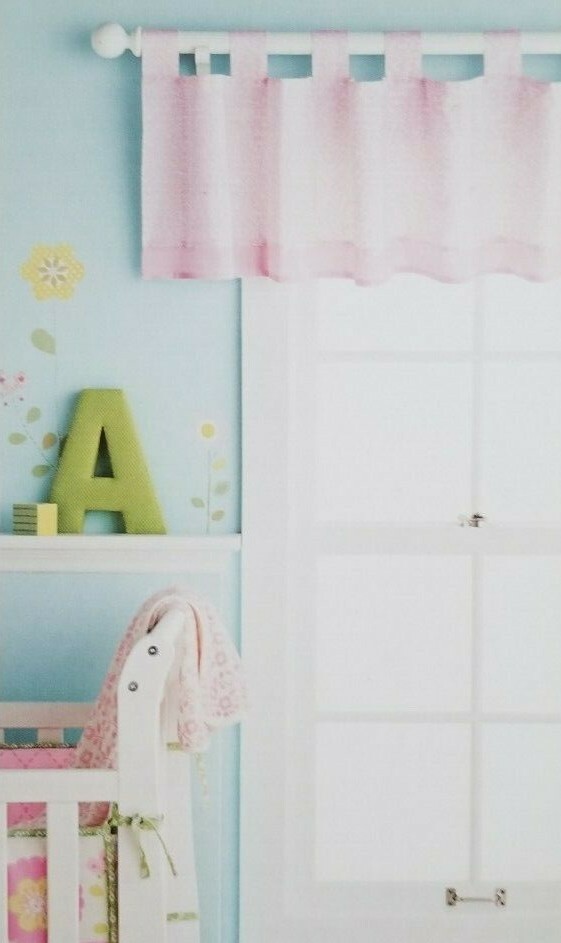 Circo White & Pink Floral Window Valance 90″ x 15″ NIP