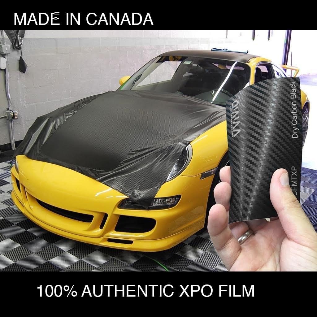 Black Carbon Fiber Automotive Vinyl Wrap Film W/ 3M Toolkit (1Ft X 5Ft)