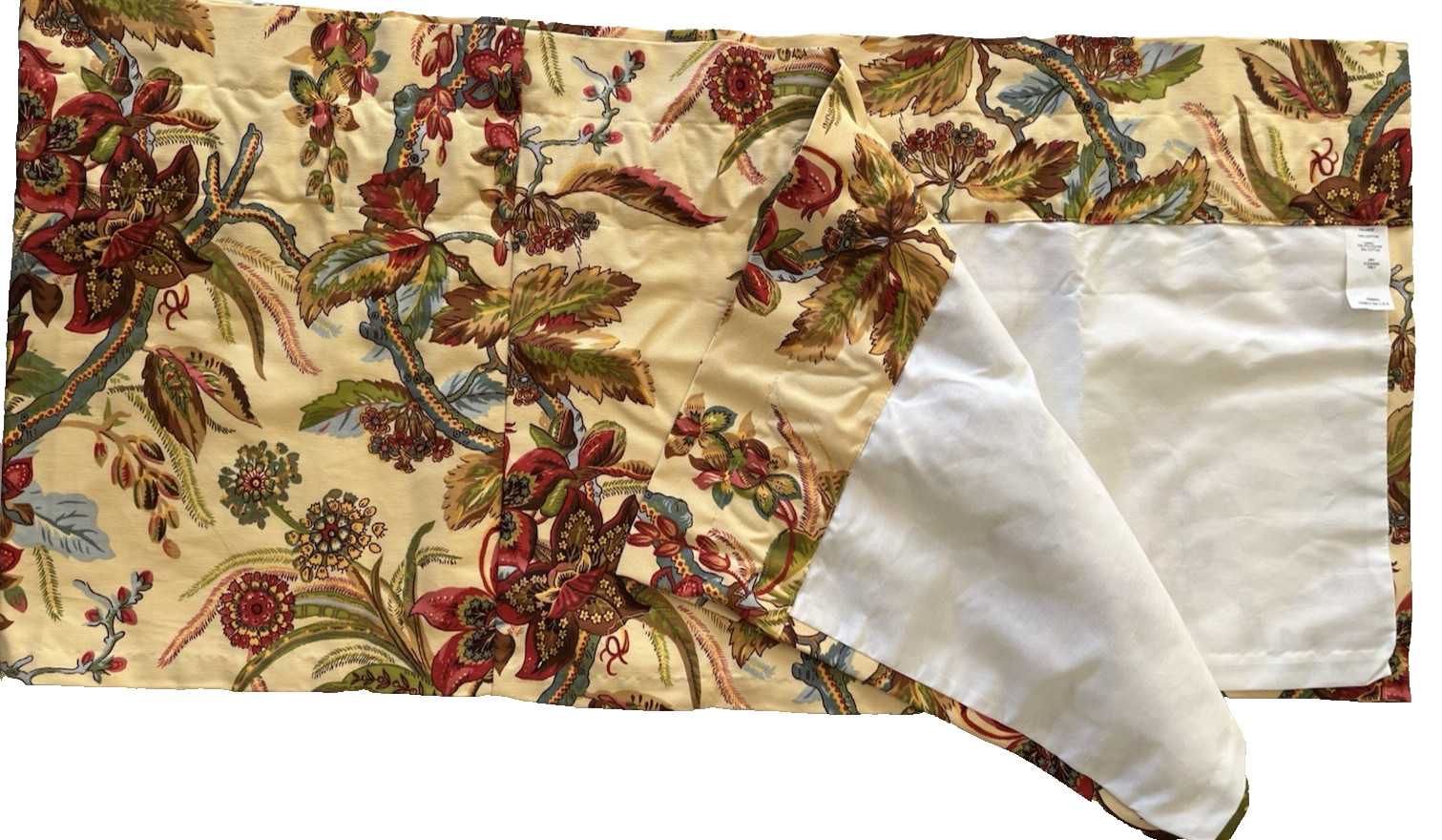 Rose Tree Hyde Park Curtain Valance Palampore Floral 76 x 18