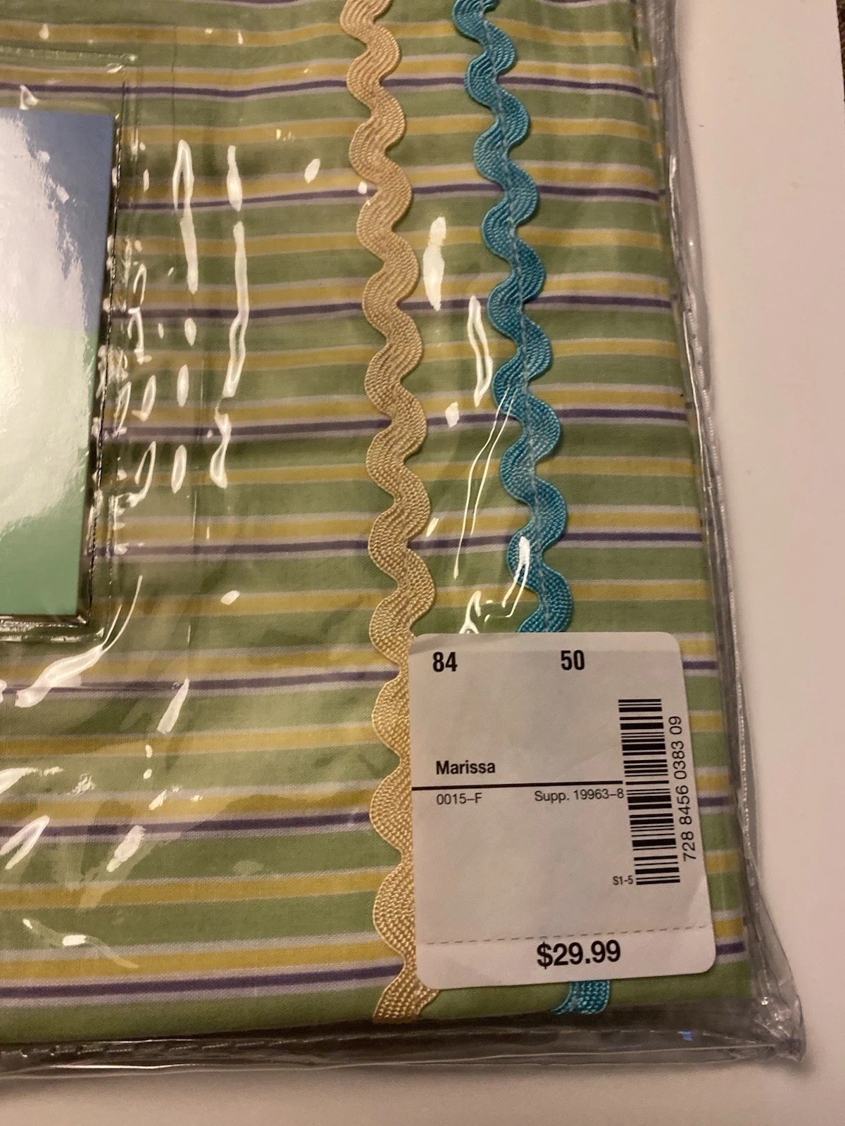NWT JCPenney Home Window Pair Valances MARISSA Floral Stripe Cottage Farmhouse