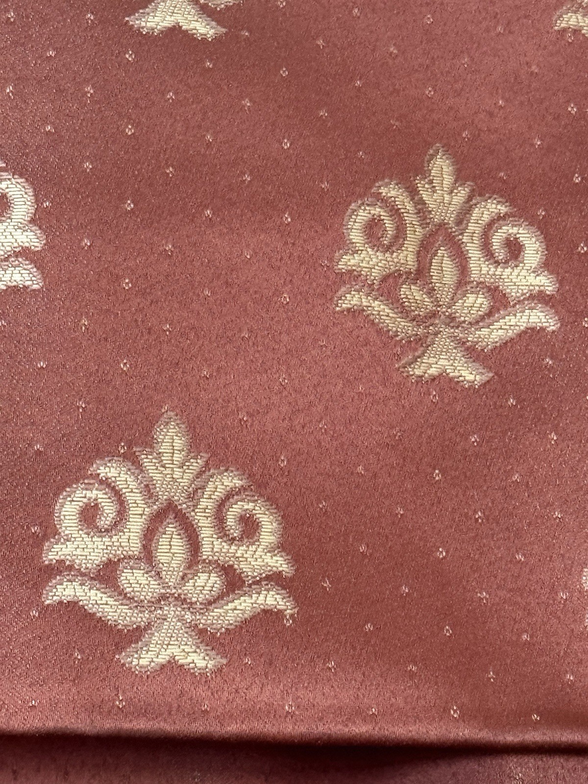 10 PC ELEGANT CURTAIN DRAPE SET 4 PANELS 4 VALANCES 4 TIEBACKS RUST GOLD JACQUAR