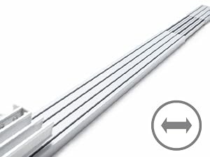 Adjustable Sliding Panel Track Window Blinds 45.8″- 86″ W x 96″ H, Extendable