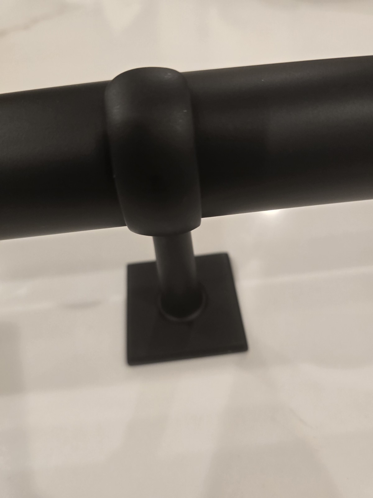 Restoration Hardware Easton Solid Brass Square Finial & Rod Set Black L 48- 88″