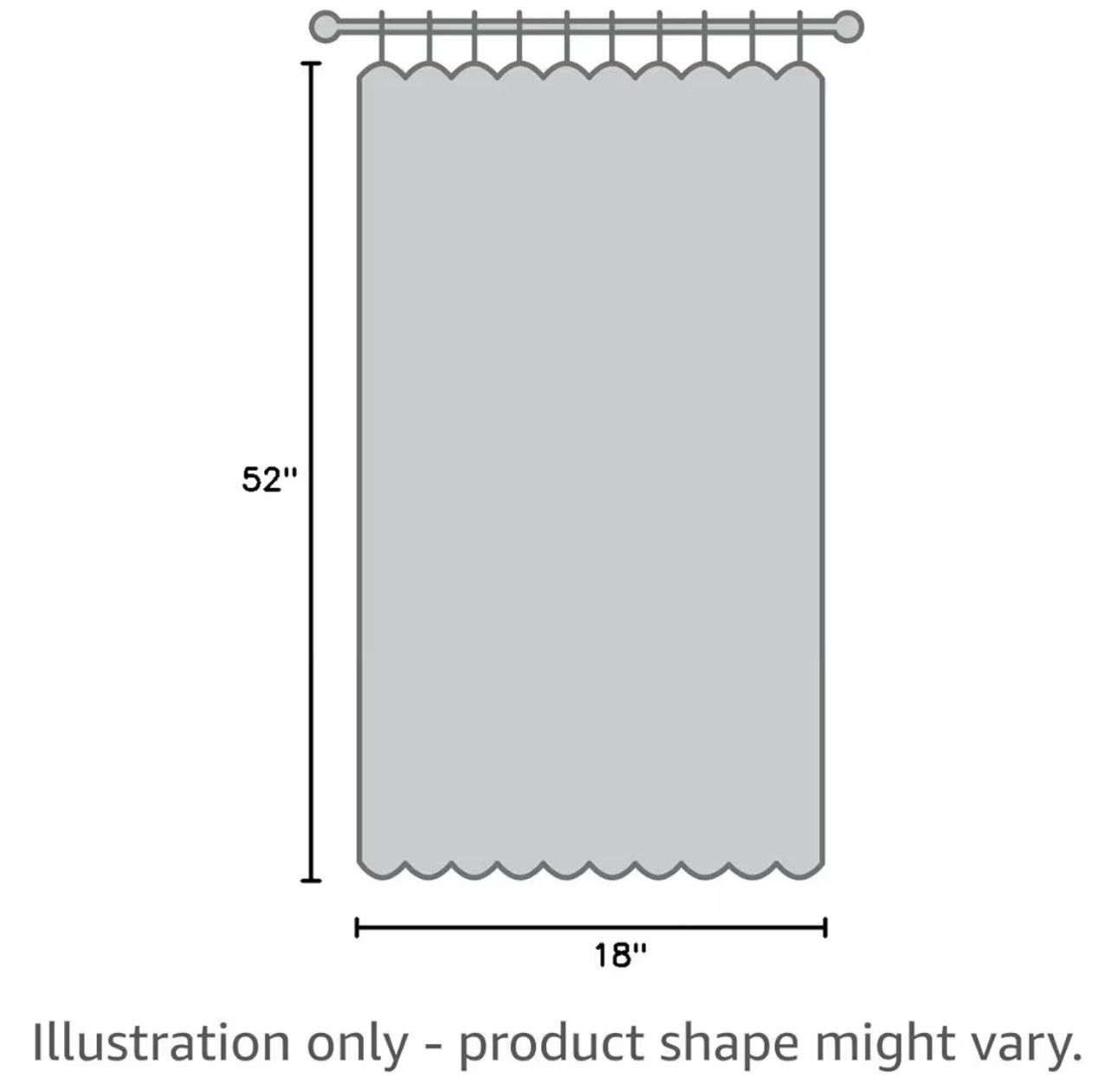 Valance Bluestone/Taupe 52×18 1Panel Thermal Insulated Rod Pocket Window Curtain
