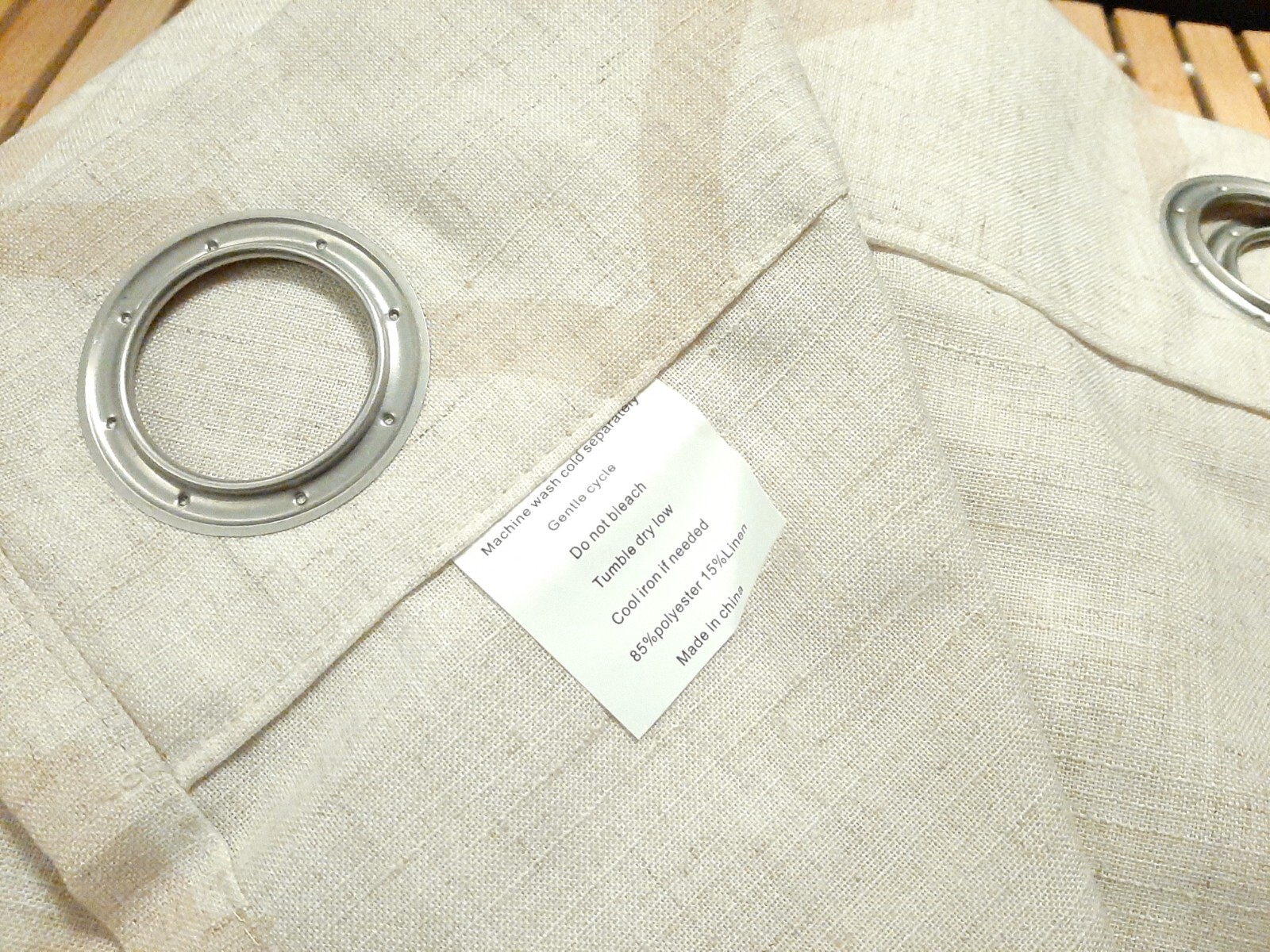 jinchan Beige Linen Moroccan Tile, Trellis Curtain Panels 50 x 63 Light Filter