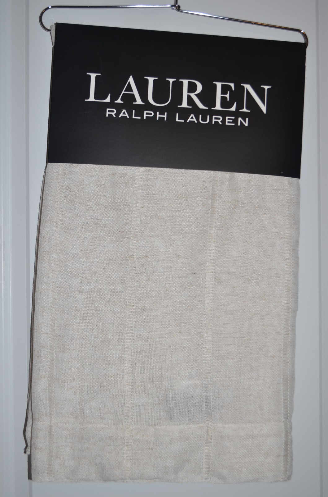 Ralph Lauren (2) Back Tab Panels Curtains Hamilton Linen Natural Beige 54 x 84″