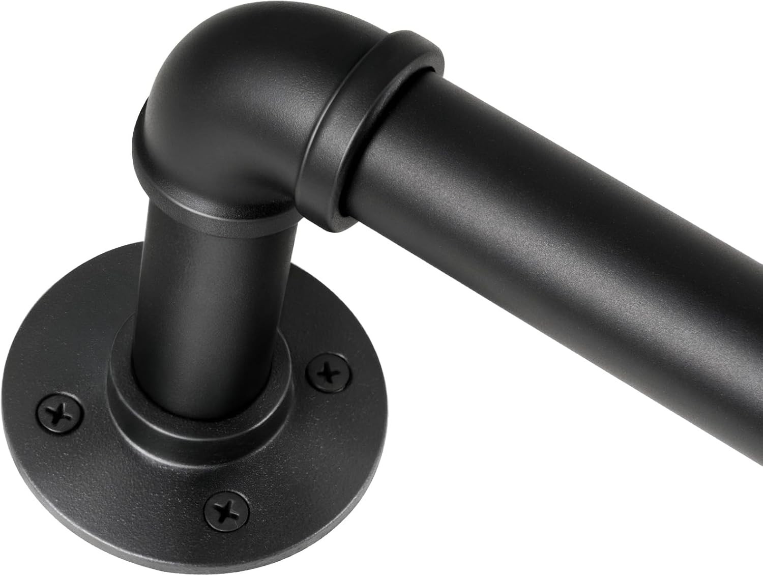 1 Inch Curtain Rod 66 120 Black for Window Industrial