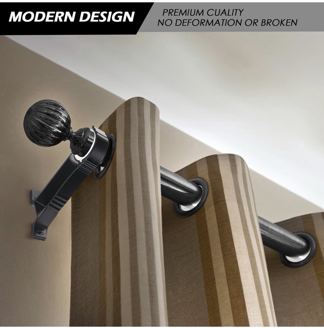 16 Pcs Curtain Rod Bracket Heavy Duty Holders Hooks Hangers Bulk for 1 Inch t…