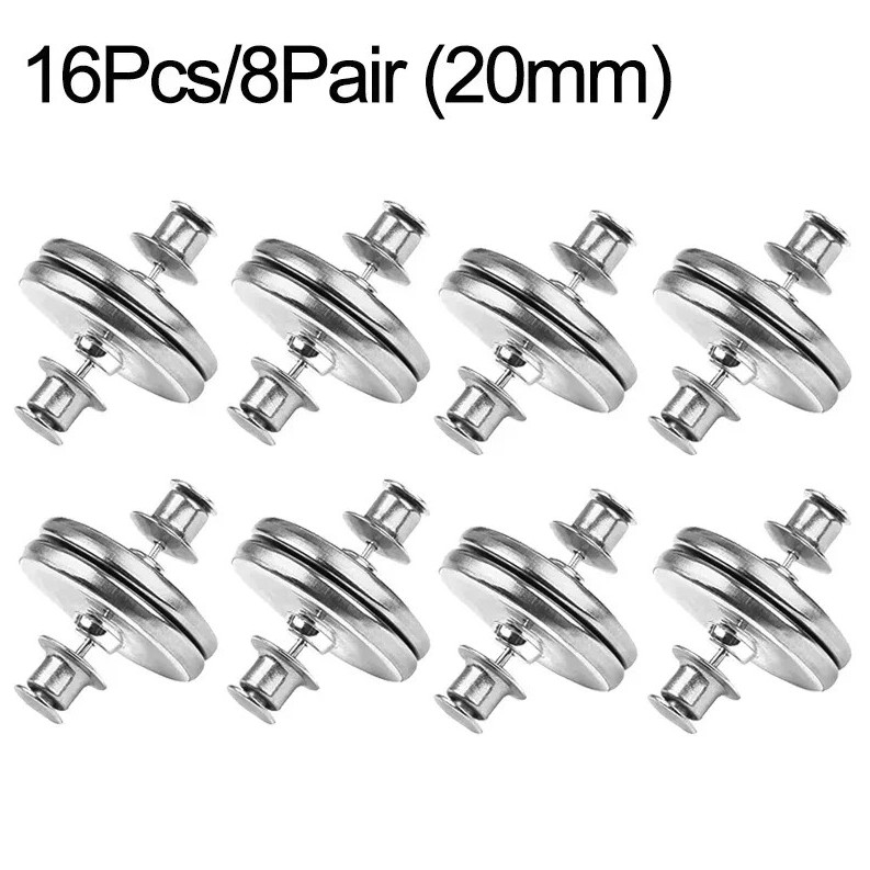 4/8Pairs Magnetic Curtain Buttons: Alloy Light-Blocking Fastener Clips Set – NEW