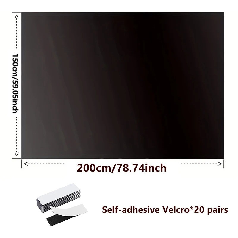 Portable Blackout Curtain DIY Window Shade Self Adhesive Travel Blind