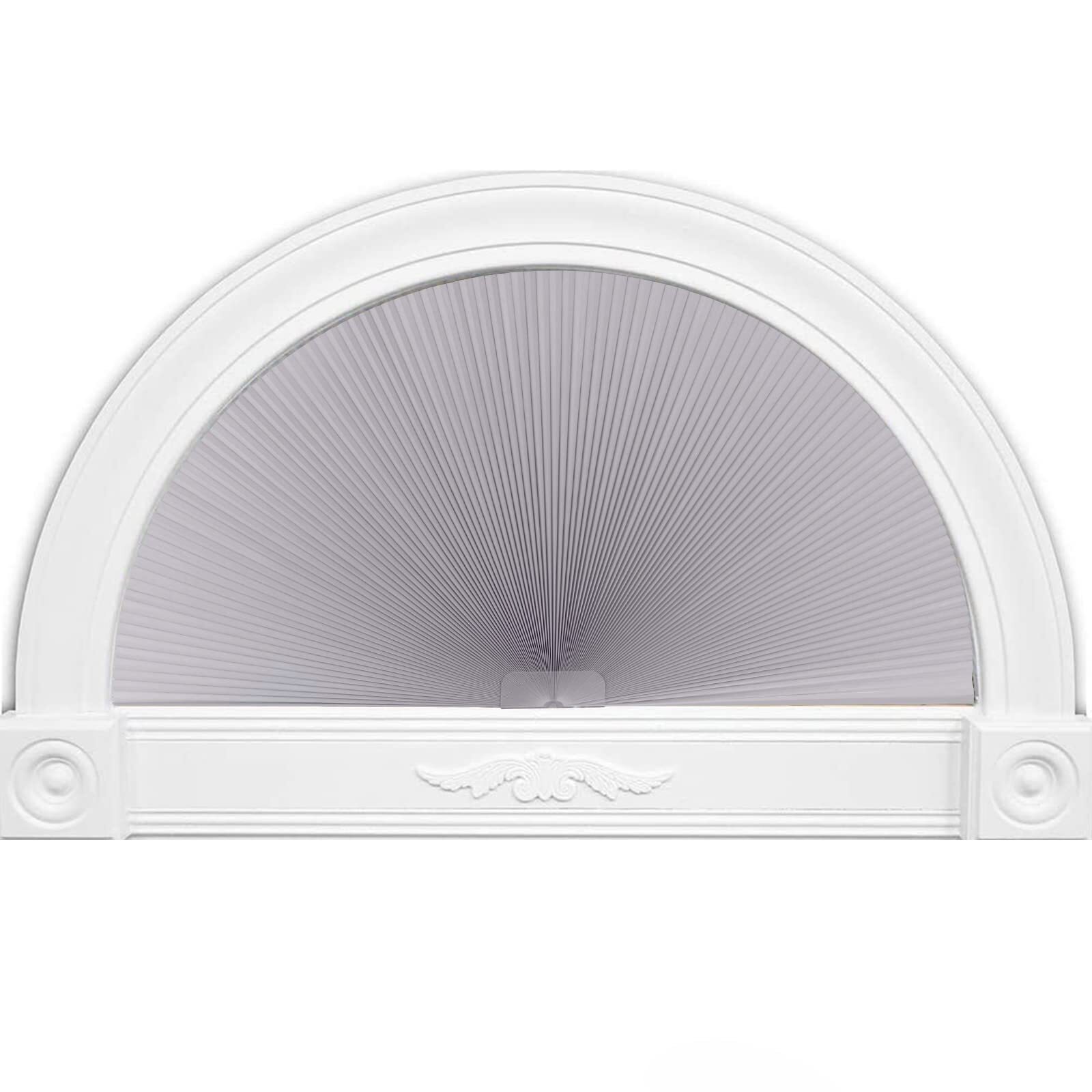 LUCKUP Arch Window Shades Light Filtering/Blackout Semi Circular Cellular Blinds