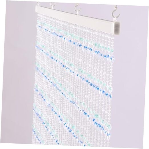 Beaded Curtains String Curtain Wall Panel Window 36″W x 72″L (Pack of 1) Blue