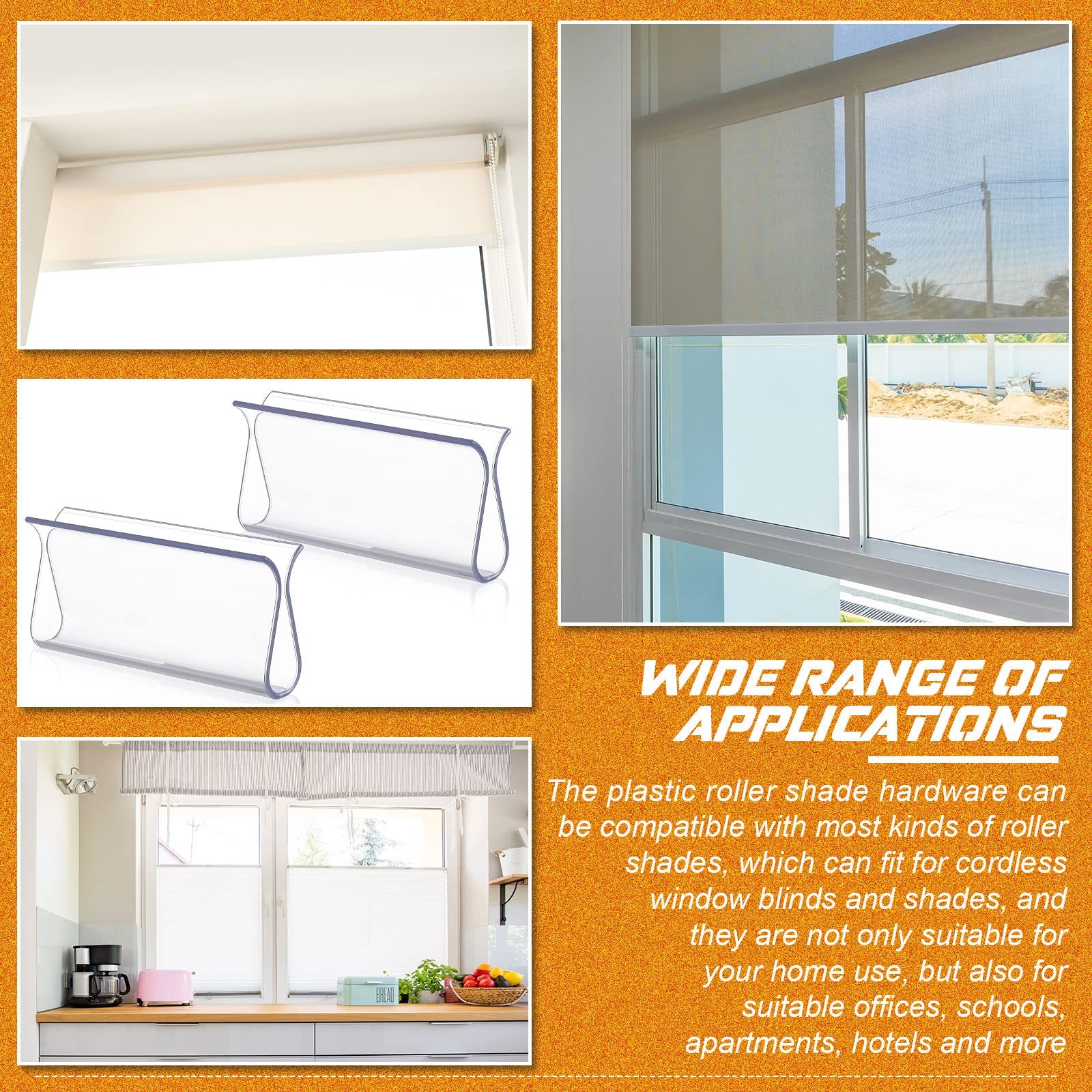 Chunful Shade for Roller Pull Down Shades Handle One Size, Clear