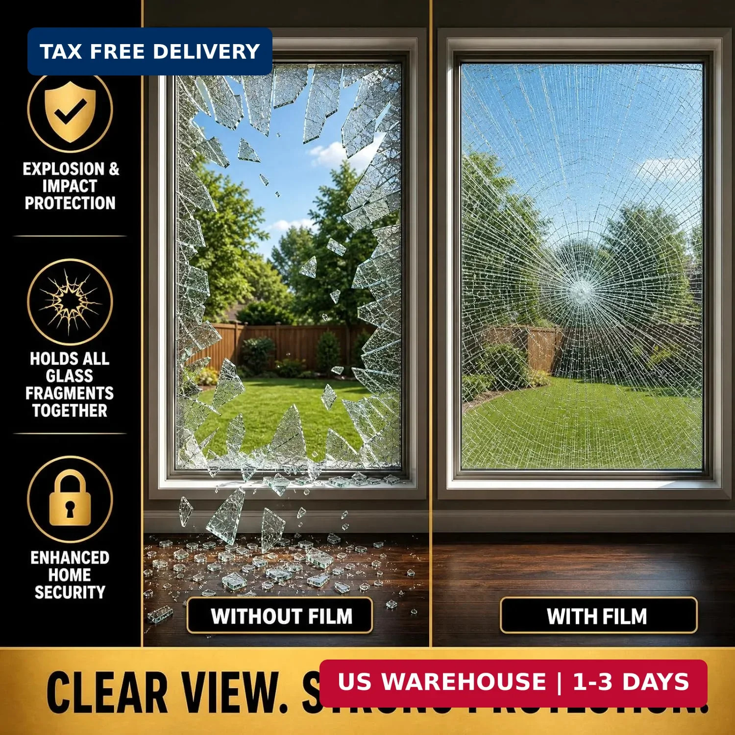 FILMGOO One Way Window Privacy Film Heat Control Mirror Tint 29.5Inx6.5Ft | Enjo