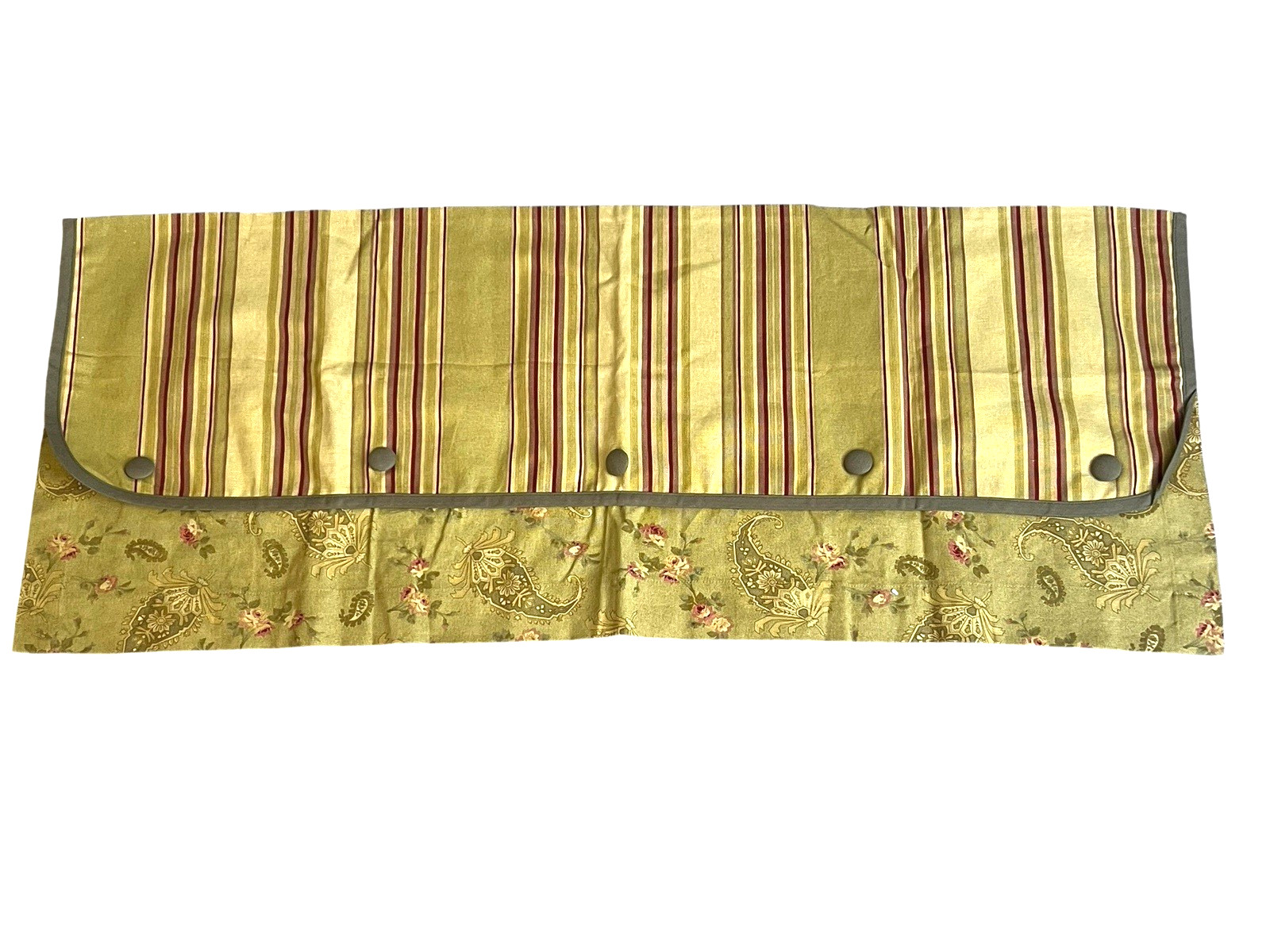 waverly valance curtain 42” contrasting trim floral