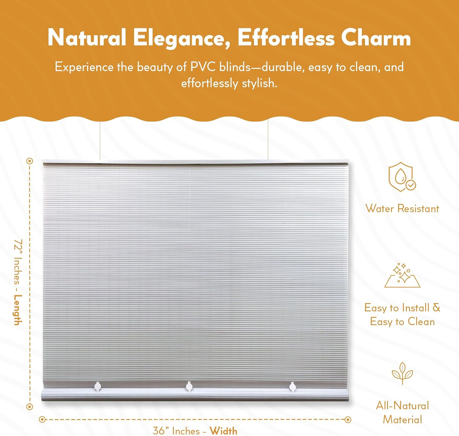 Radiance Cordless Outdoor Shades for Porch, Patio & Windows – Waterproof PVC Bli