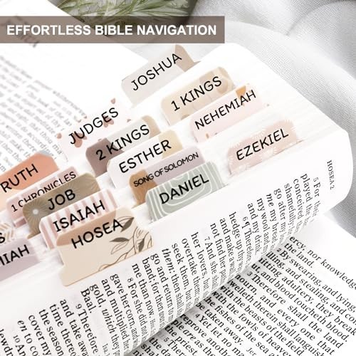 Laminated Bible Tabs for Women & Men – Large Print Study A-boho