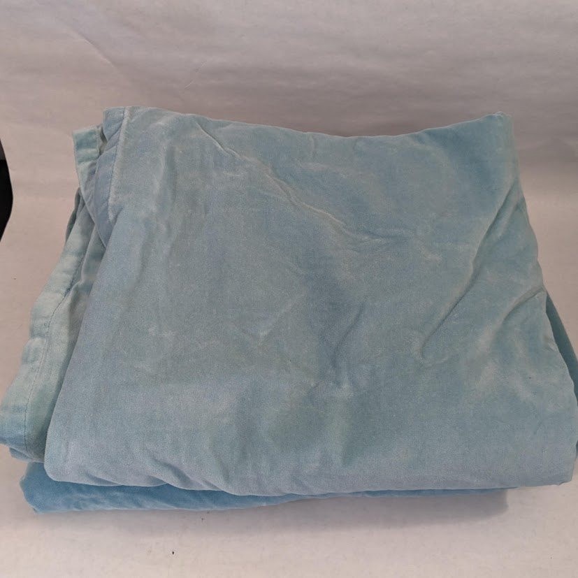 IKEA Sanela Aqua Velvet Room Darkening Curtains 55×98 Room Darkening 2 Panels