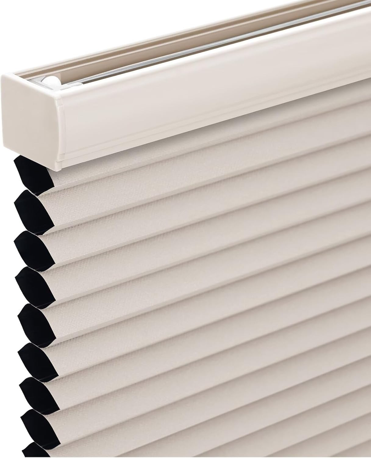 Beige Cordless Blackout Cellular Shades for Windows 28″ W X 64″ H