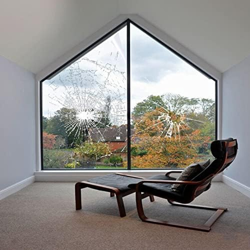 2MIL Clear Safety Window Film UV Blocking Security Window Glass Protection Stick