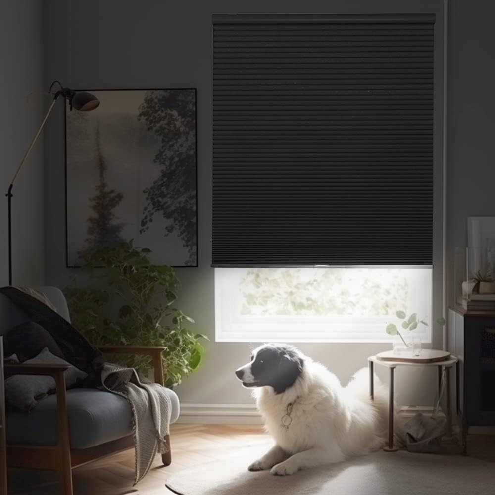 Joydeco Cellular Shades, Cordless Blackout Shades for Indoor Windows, Honeycomb