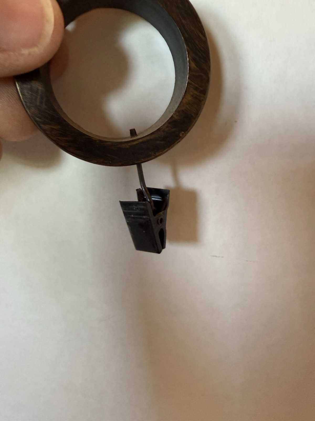 14 Black Bronze Metal Curtain Rings, 1 in Diameter, Traditional Style Cafe Style