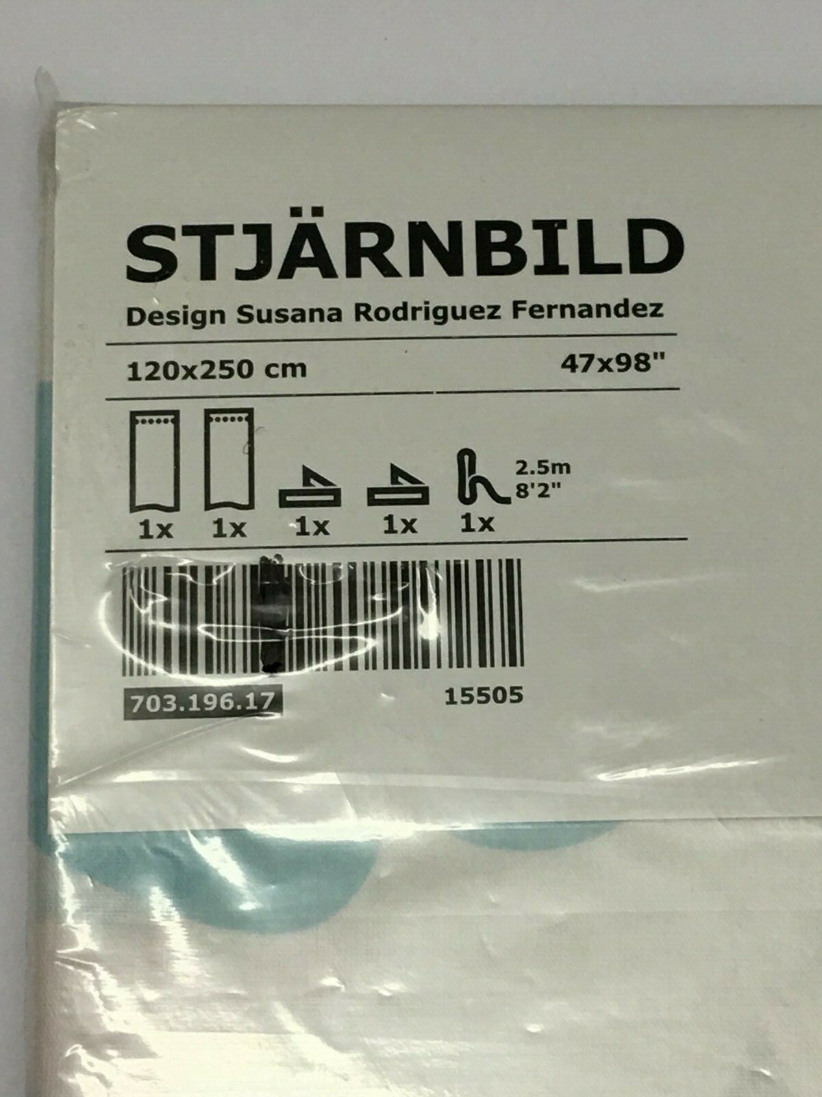 IKEA STJARNBILD Curtains Children 2 Panels Window Treatment White 703.196.17