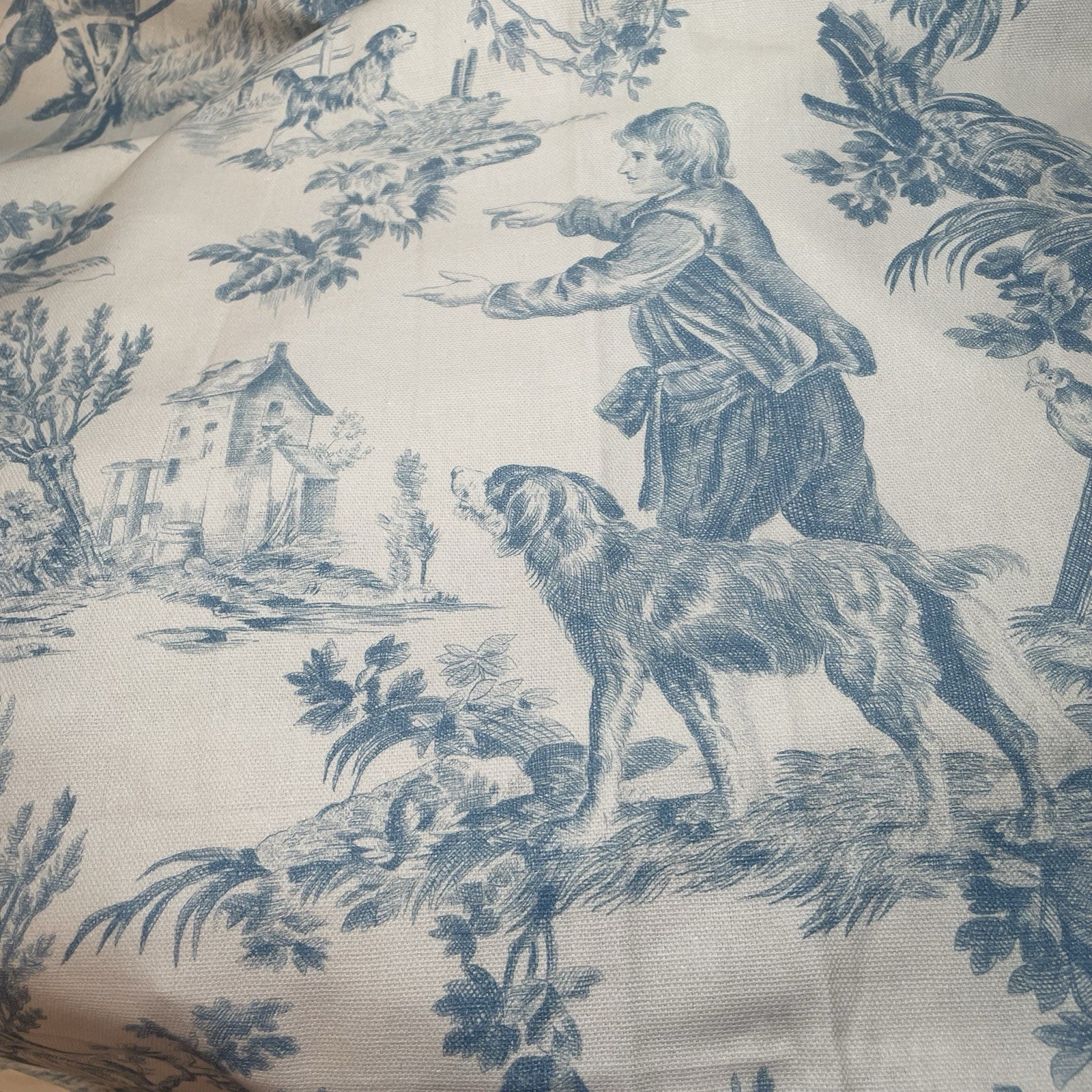 1 Maison d’ Hermine THE MILLER DENIM cotton CURTAIN PANEL back tab 50 X 84 NEW