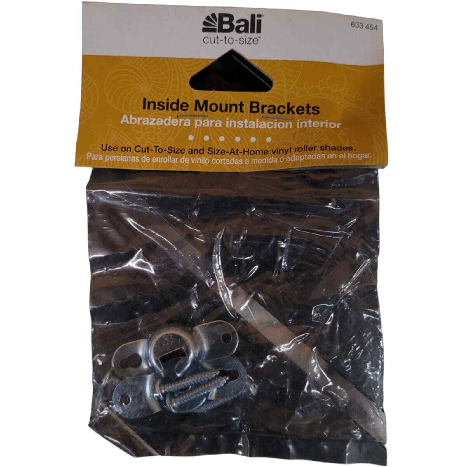 3 Packages- Bali Inside Mount Roller Shade Brackets, NIP, 38-0150-00