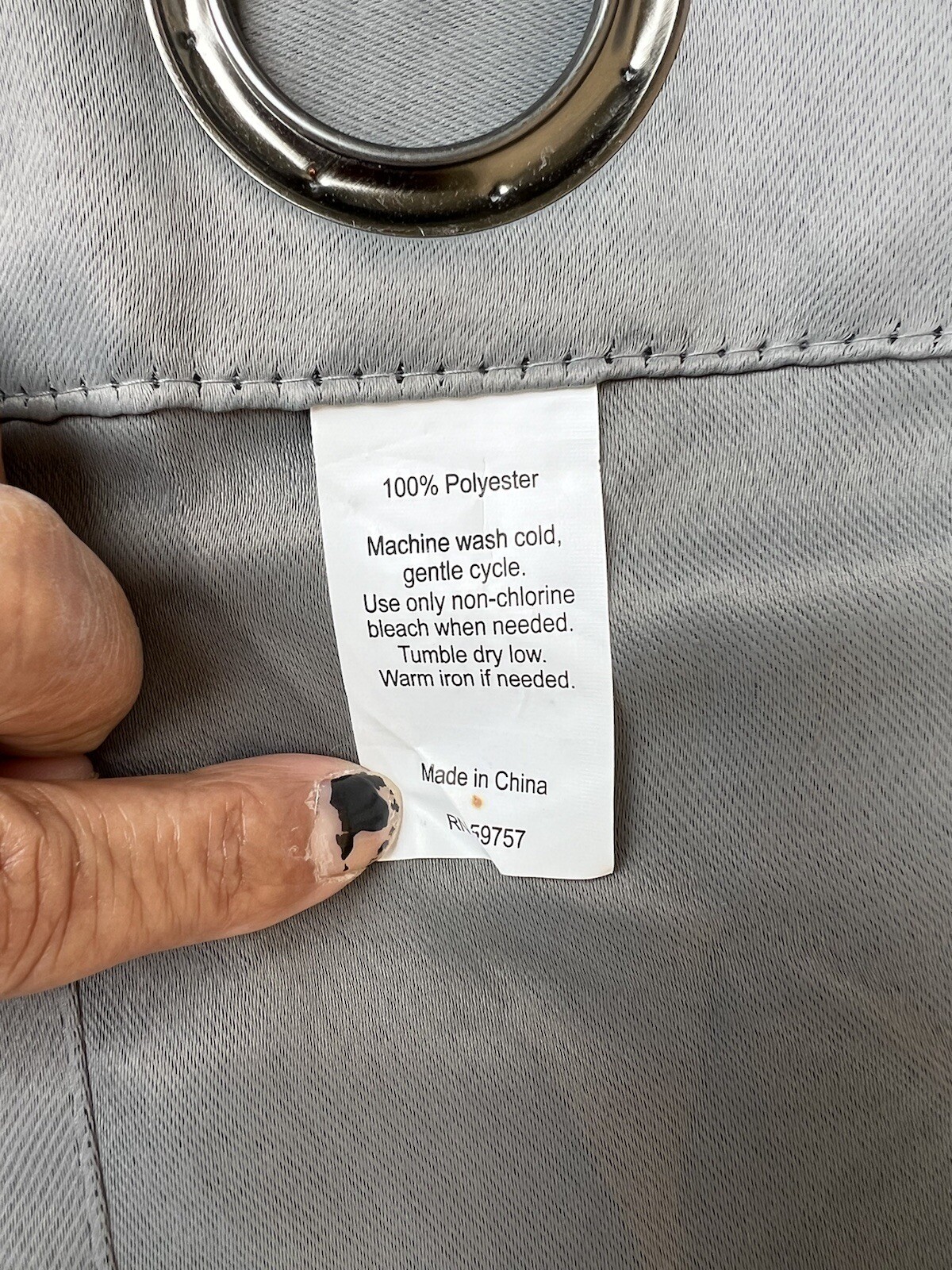 Opal House 1 Sheer Courtain New Gray For Windows Metal Ring