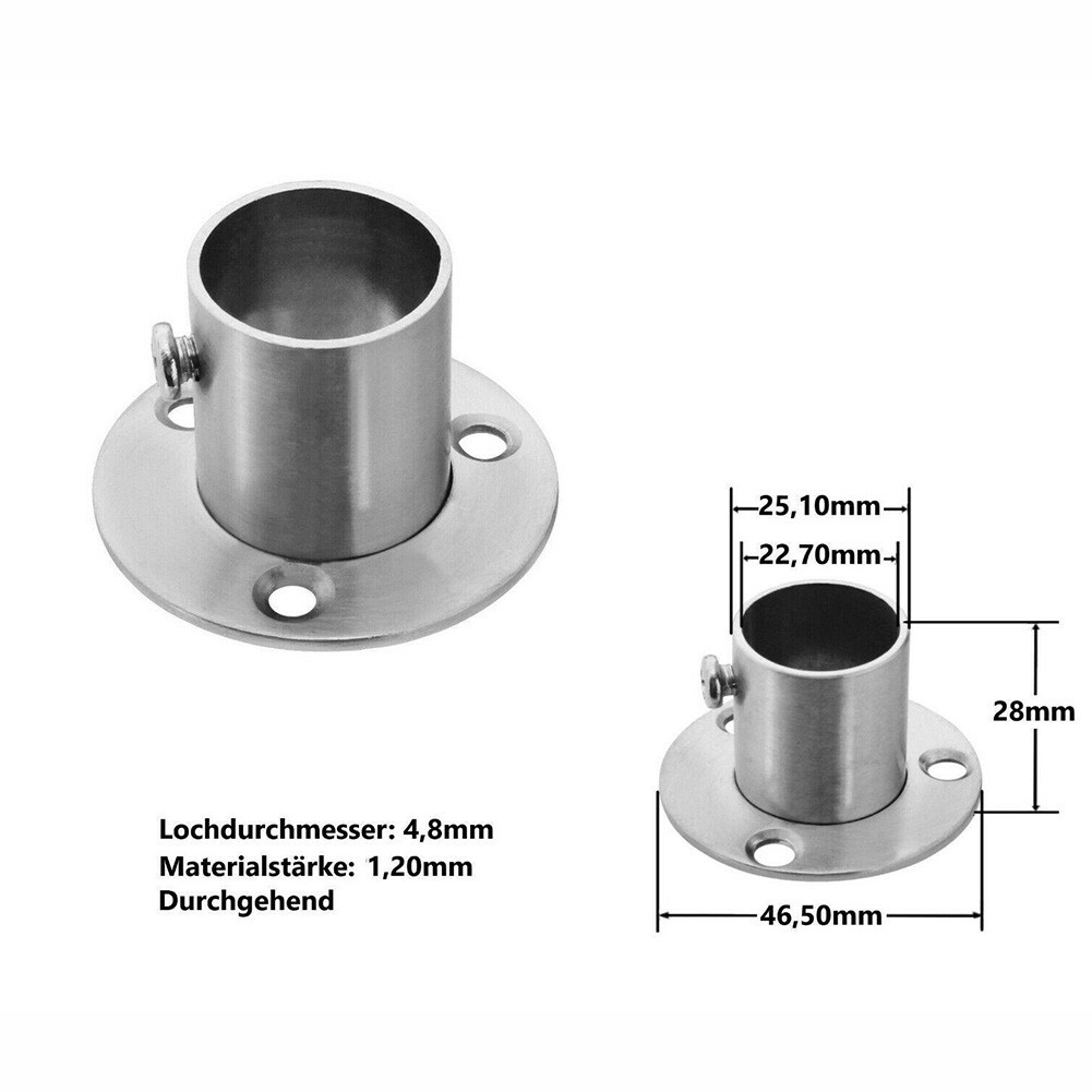 Thicken Stainless Steel Wall Flange for Round Tube Anchor (79 characters)