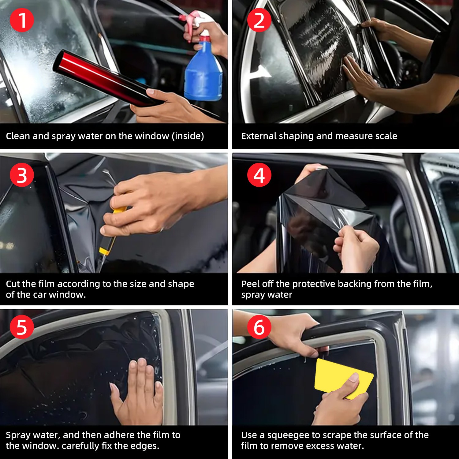 2-Color Gradient Car Window Tint, UV Blocking Sun Protection Film for Auto Glass