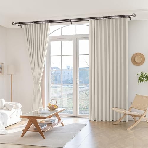 Double Curtain Rods 66 to 120 Inches (5.5-10 Feet) 66-120″ Antique Bronze