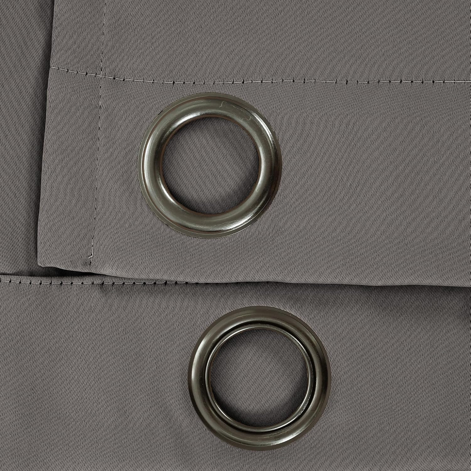 Insulated Grommet Blackout Window Curtain Panels, Pair, 52″ W X 84″ L, Dark Gray