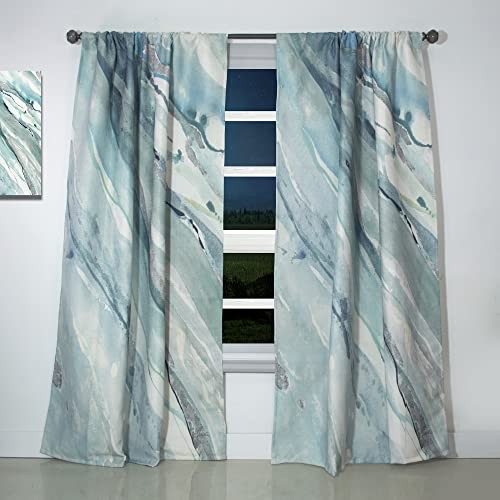Curtains ‘Silver Springs II Blue Green’ Curtains 52″W x 84″L (Pack of 1) 30197