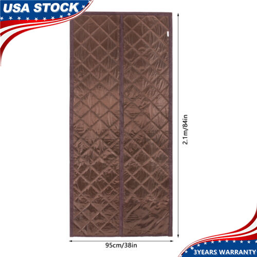 WaterproofMagnetic Thermal Insulated Door Curtain Center Opening Doorway Curtain