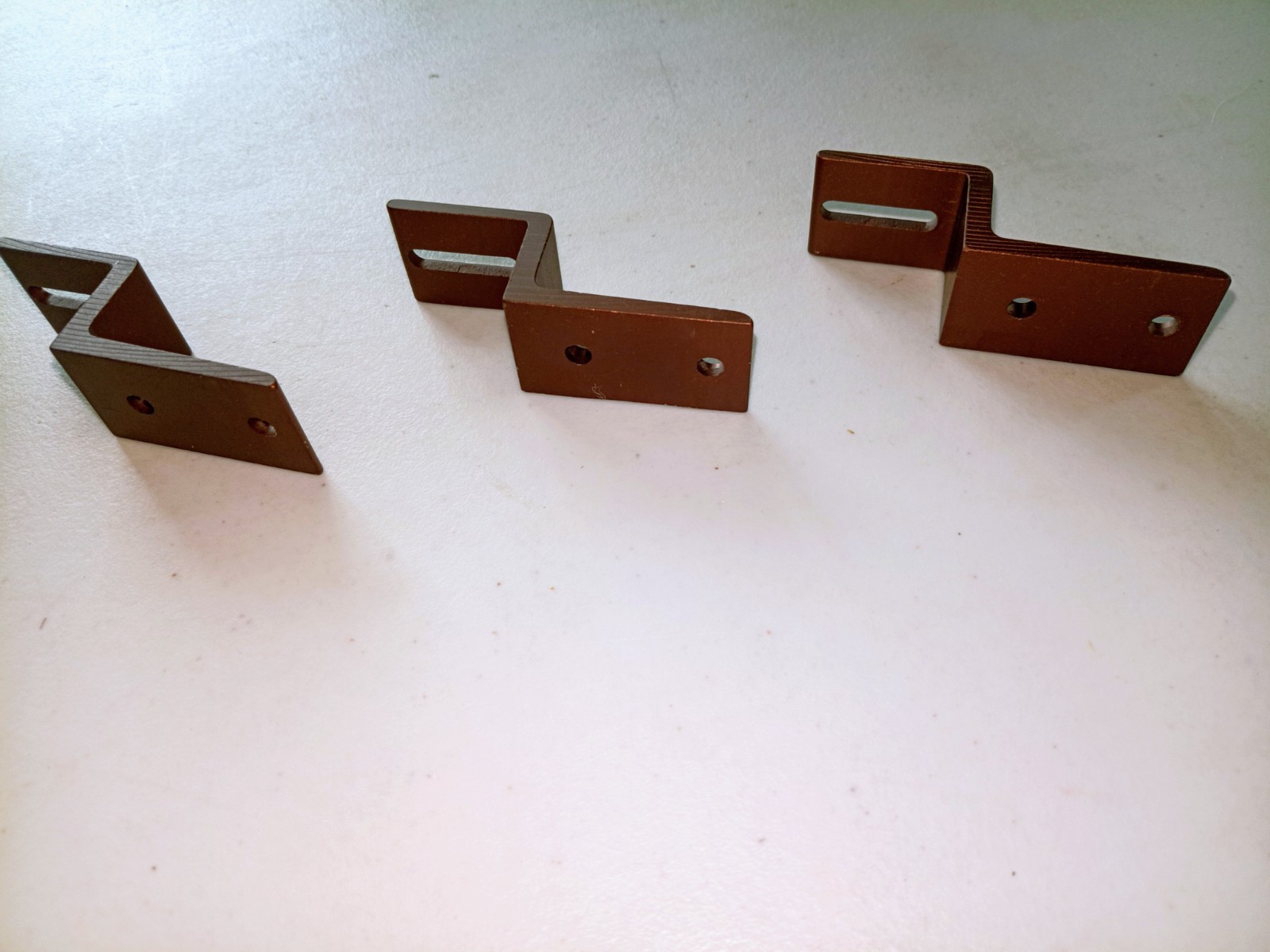 Kirsch ceiling mounted traverse rod 71131 metal Z brackets. 3 brackets. 511